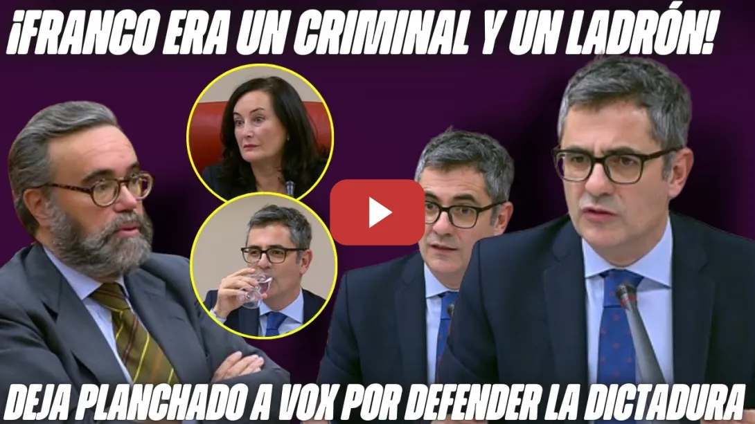 Embedded thumbnail for BOLAÑOS se MERIENDA a un EXALTADO DIPUTADO de VOX ⚡¡¡por DEFENDER el FRANQUISMO!!