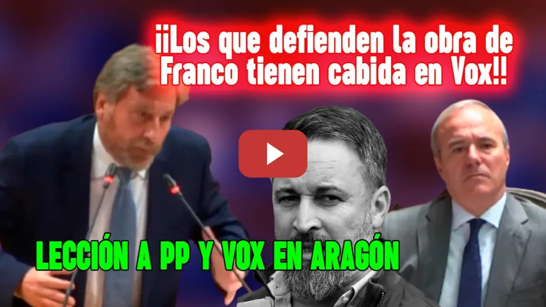 Embedded thumbnail for ESPECTACULAR RAPAPOLVO a Azcón por su pacto con VOX🔥¡CUESTA ENTENDERLO con un CEREBRO DEL SIGLO XXI!