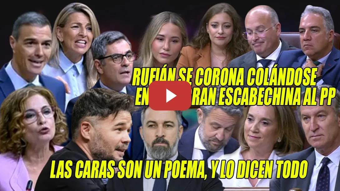 Embedded thumbnail for RECITAL de Rufián y GRAN ESCABECHINA al PP de Sánchez y los ministros💥¡Hay q pasar a la OFENSIVA!