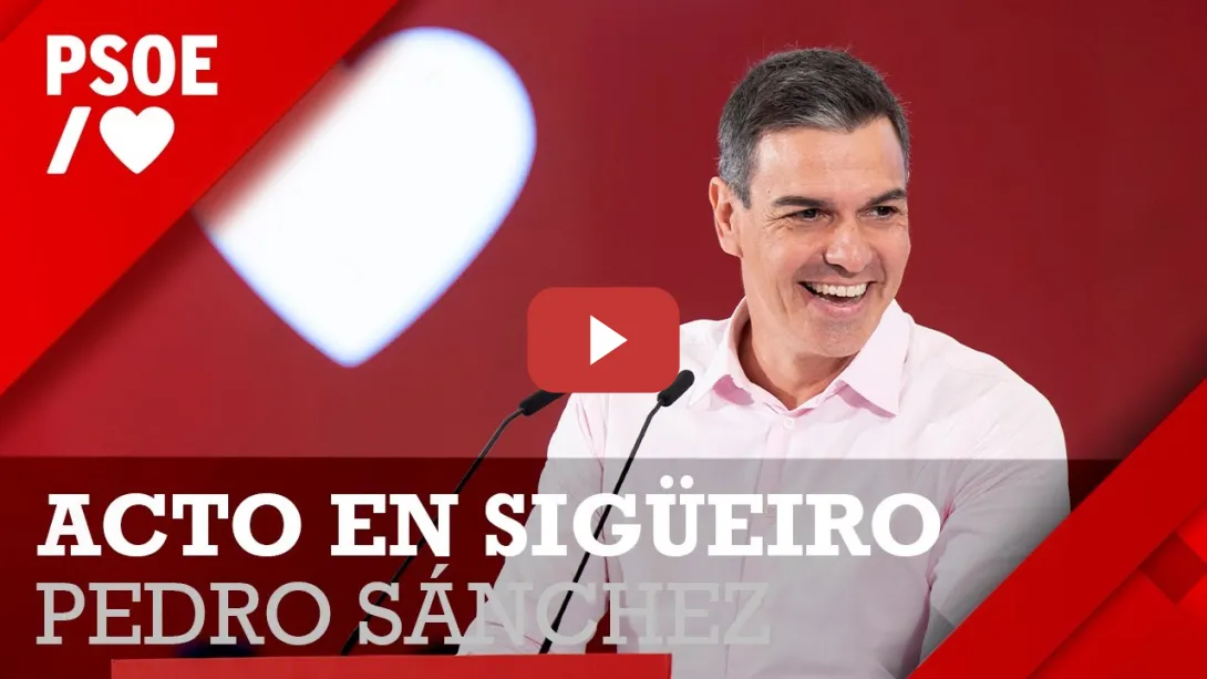 Embedded thumbnail for Pedro Sánchez participa en un acto en Sigüeiro, Oroso