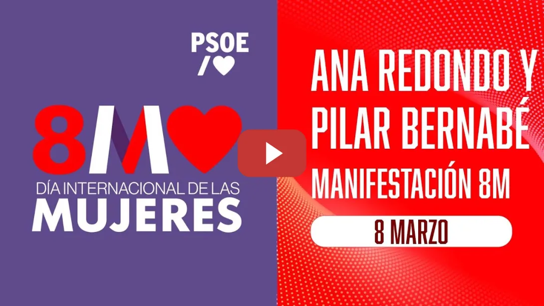 Embedded thumbnail for Declaraciones de Ana Redondo y Pilar Bernabé en la manifestación 8M en Madrid