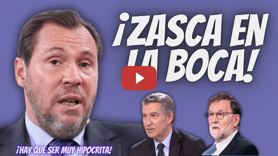 Embedded thumbnail for “MEGA ZASCA” de Óscar Puente a Feijóo por HIPÓCRITA - ¿RECUERDAS a M.Rajoy?