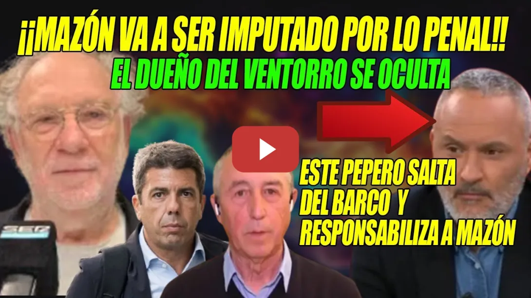 Embedded thumbnail for ¡Mazón VA PALANTE por lo PENAL!📢Ernesto Ekaizer SENTENCIA y un PEPERO RENEGADO culpa al NEGLIGENTE📢