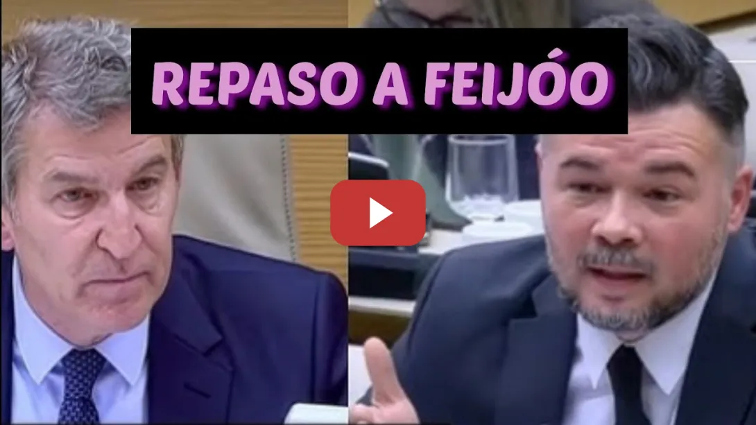 Embedded thumbnail for Gabriel Rufián HUNDIENDO A FEIJÓO en sus mentiras mientras sus palmeros se ponen nerviosos