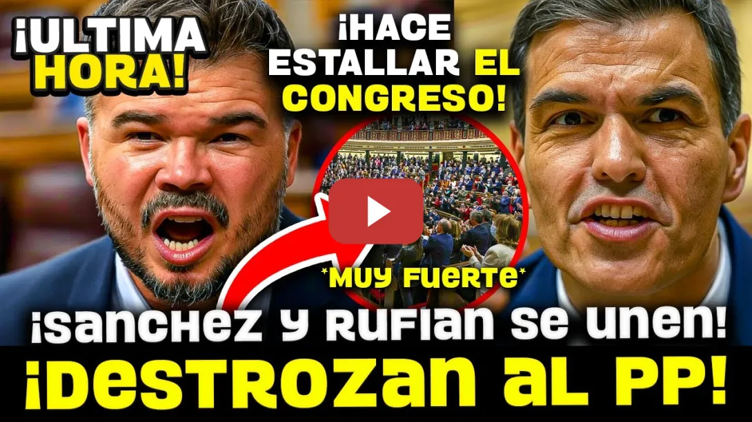 Embedded thumbnail for 💥¡¡RECITAL DE RUFIÁN!! GRAN ESCABECHINA AL PP, SÁNCHEZ Y MINISTROS: “¡HAY QUE PASAR A LA OFENSIVA!”