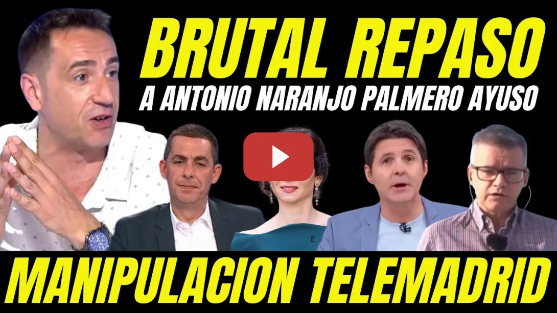 Embedded thumbnail for EMILIO DELGADO REVIENTA A ANTONIO NARANJO POR PALMERO DE AYUSO EN TELEMADRID