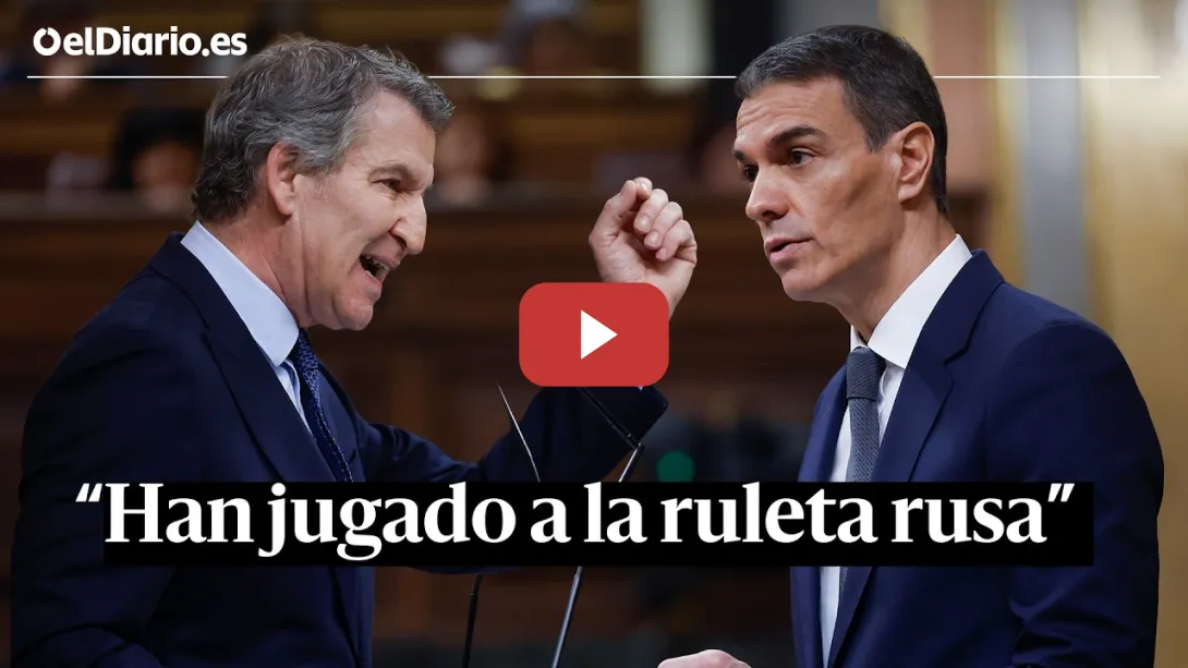 Embedded thumbnail for Feijóo carga contra Sánchez en el Congreso de los Diputados: "Han jugado a la ruleta rusa"