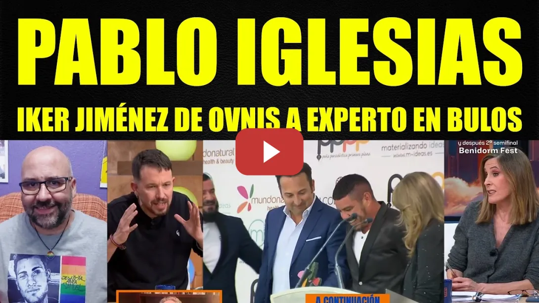 Embedded thumbnail for Pablo Iglesias señala que Iker Jiménez no puede pasar de ovnis a información política bulera.