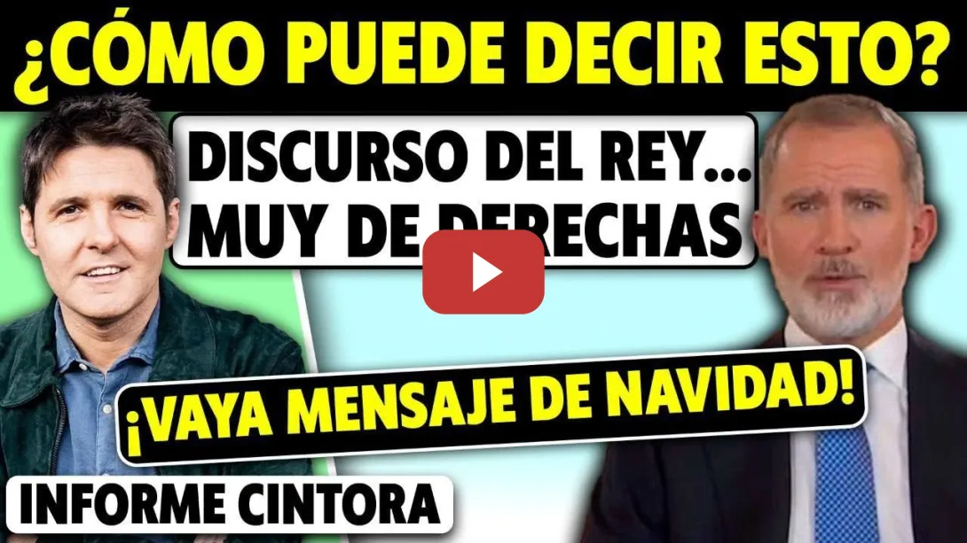 Embedded thumbnail for GUIÑOS DE ULTRADERECHA EN EL MENSAJE DE NAVIDAD DEL REY. FELIPE VI TUVO ADEMÁS OLVIDOS MUY FUERTES…