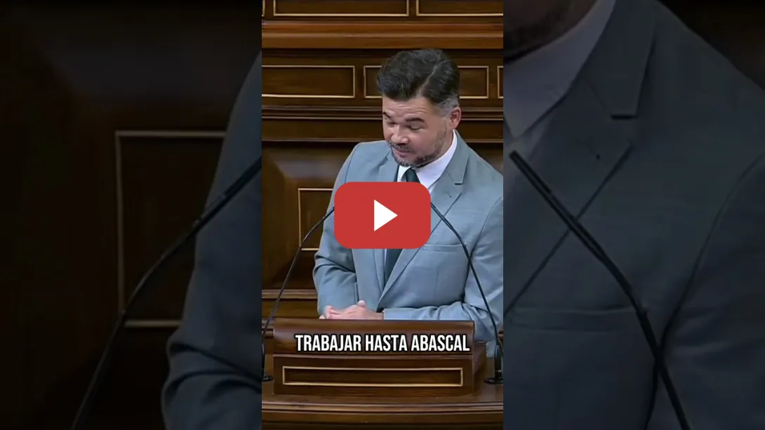 Embedded thumbnail for Gabriel Rufián a VOX: &quot;va a tener que trabajar HASTA ABASCAL&quot; 🤣