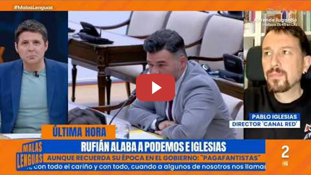 Embedded thumbnail for Sobre Rufián y sus palabras hacia Podemos