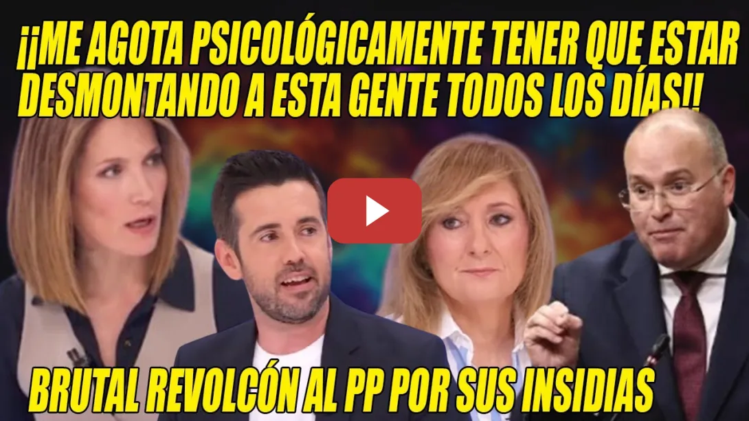 Embedded thumbnail for REVOLCÓN a Tellado,PP y AYUSISTA🔥Intxaurrondo ZANJA el DEBATE-Me agota PSICOLÓGICAMENTE DESMENTIRLES