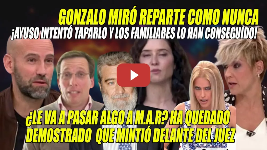 Embedded thumbnail for Miró LE BAJA EL FLEQUILLO a Cris Pardo y DESTRUYE a Ayuso, MAR y Almeida💥¡INTENTÓ TAPARLO!