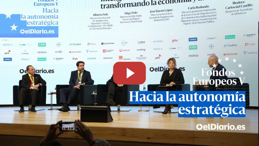 Embedded thumbnail for Inteligencia Artificial, 5G y digitalización · FONDOS EUROPEOS V: Hacia la autonomía estratégica