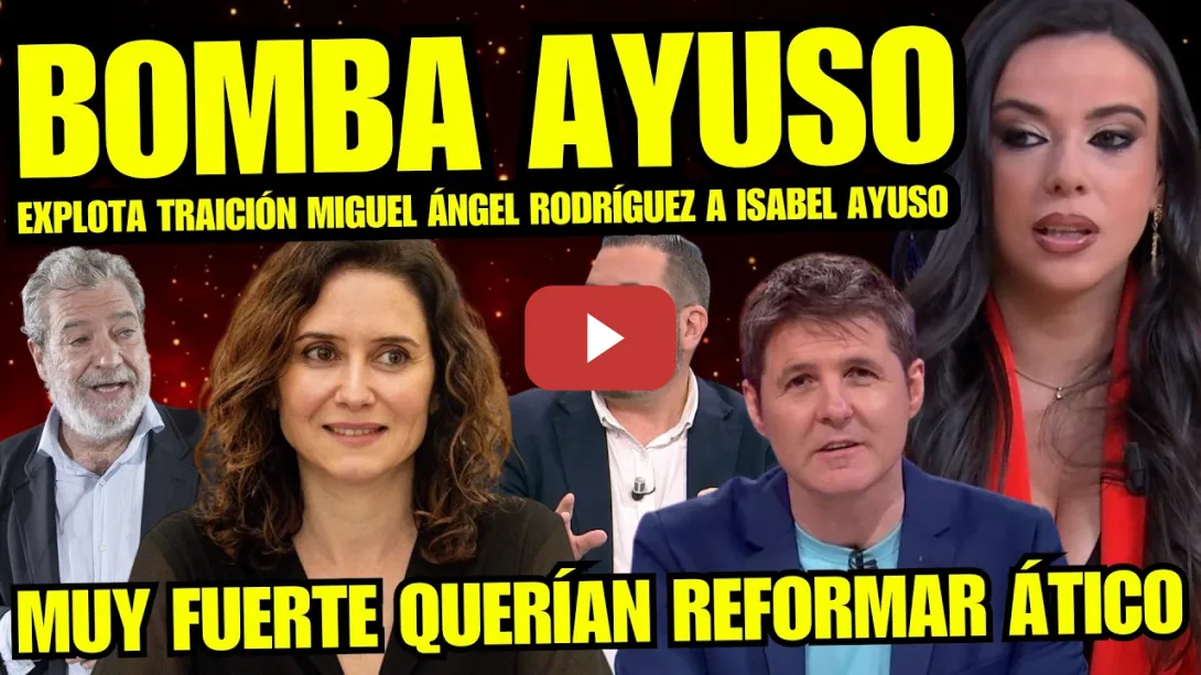 Embedded thumbnail for TRAICIÓN A AYUSO "MAR SE APARTA DE ELLA Y NOVIO" SARAH SANTAOLALLA CONOCE NUEVOS DATOS REFORMA ÁTICO