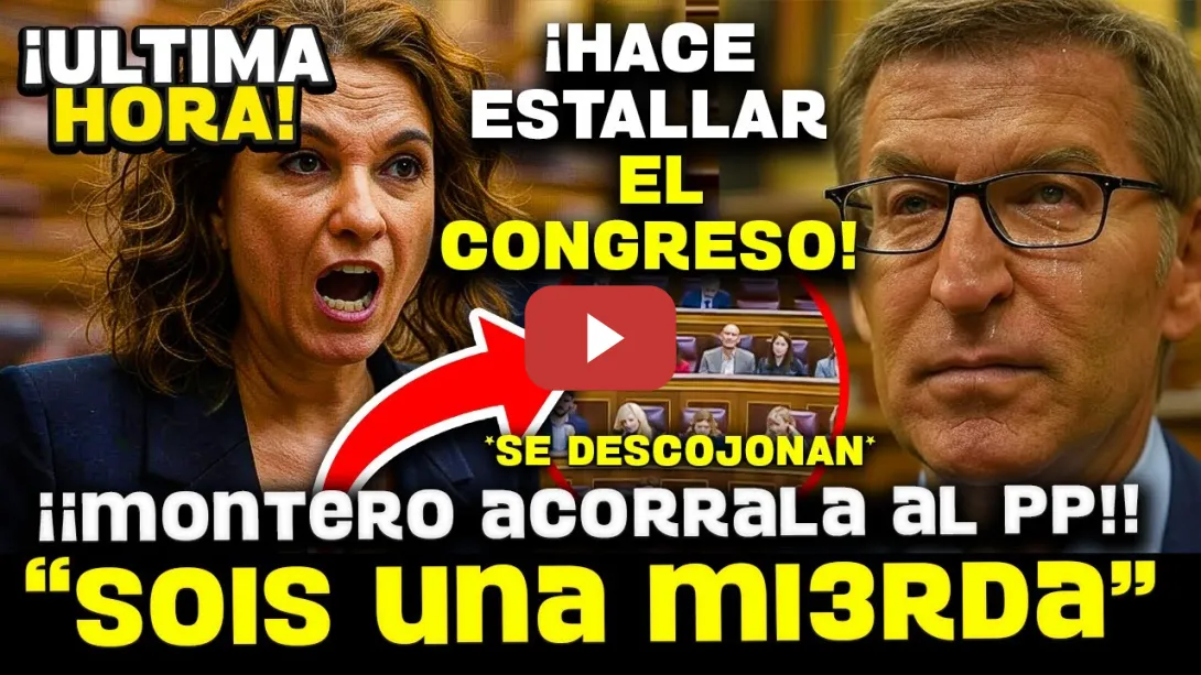 Embedded thumbnail for 💥MARÍA JESÚS MONTERO DESTROZA AL PP EN PLENO CONGRESO: ¡DEJA AL FACHERÍO SIN RÉPLICA Y EN RIDÍCULO!