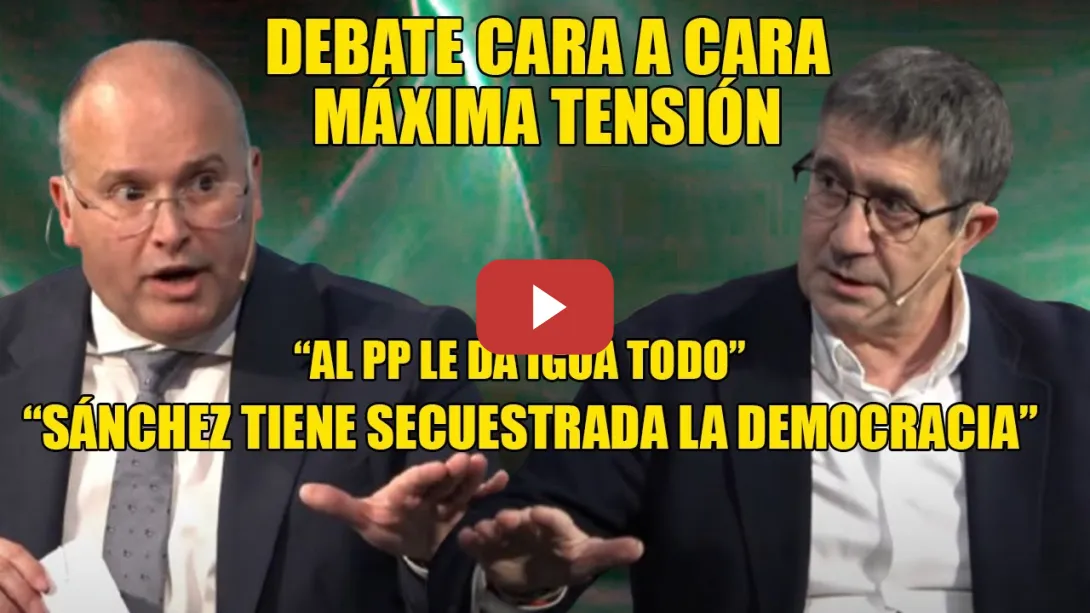 Embedded thumbnail for ¡MENTIRA!💥Patxi LÓPEZ le APLICA un CASTIGO a Tellado por sus MENTIRAS en un DEBATE CARA a CARA