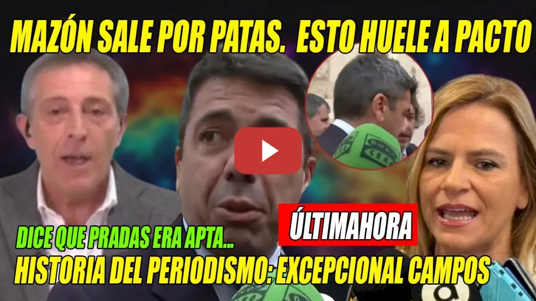 Embedded thumbnail for Mazón SALE por PATAS y Campos HACE HISTORIA del PERIODISMO💢Bernabé ENSEÑA su MÓVIL y los ACORRALA