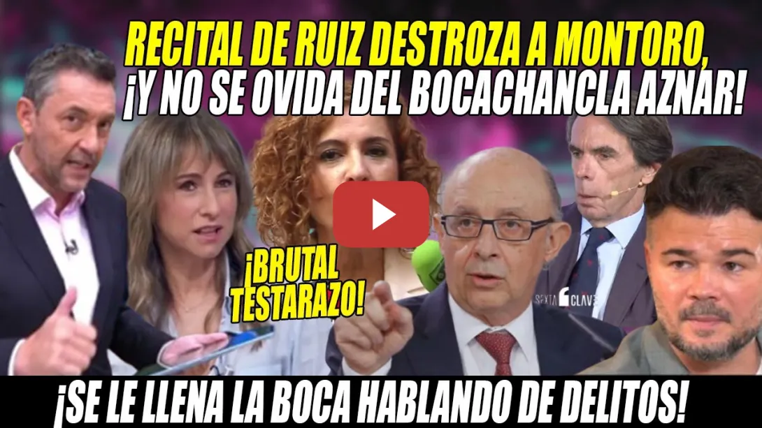 Embedded thumbnail for ¡A Javier Ruiz se le llena la BOCA de DELITOS DESTROZANDO al PP!⭐Y Feijóo CALLADITO🤐COLOSAL LECCIÓN