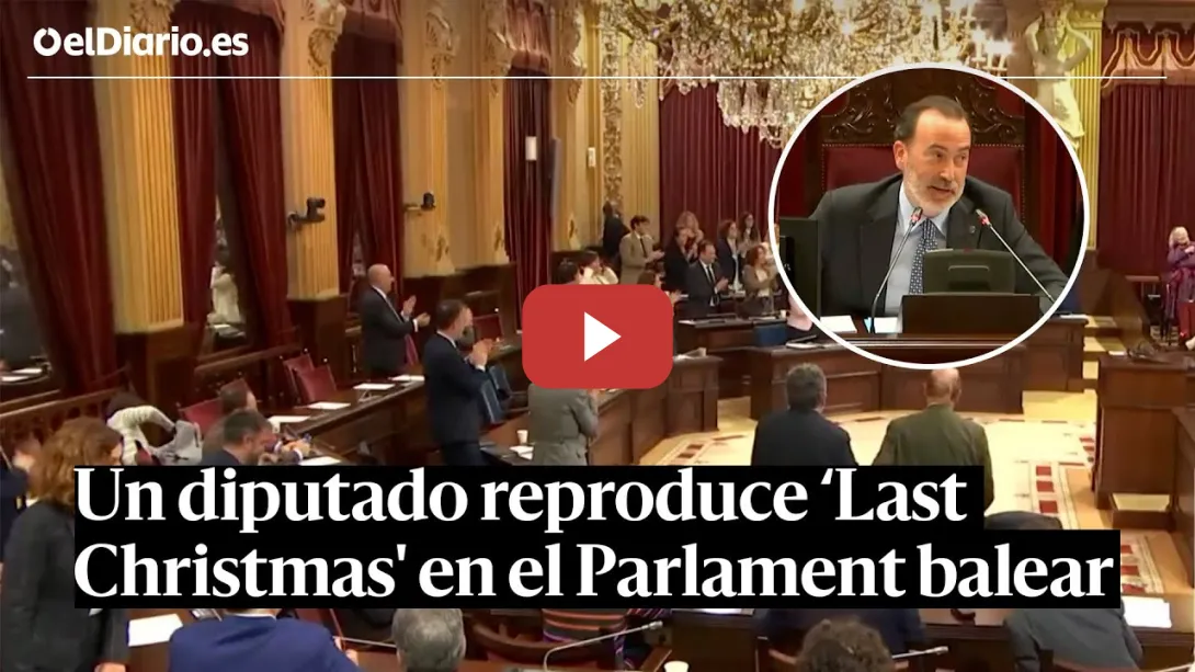 Embedded thumbnail for Un diputado del PP reproduce 'Last Christmas' al finalizar una votación en el Parlament balear