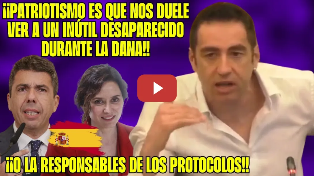 Embedded thumbnail for LECCIÓN de PATRIOTISMO de Emilio DELGADO a la DERECHA &quot;Te DUELA ver un INÚTIL como MAZÓN o AYUSO&quot;