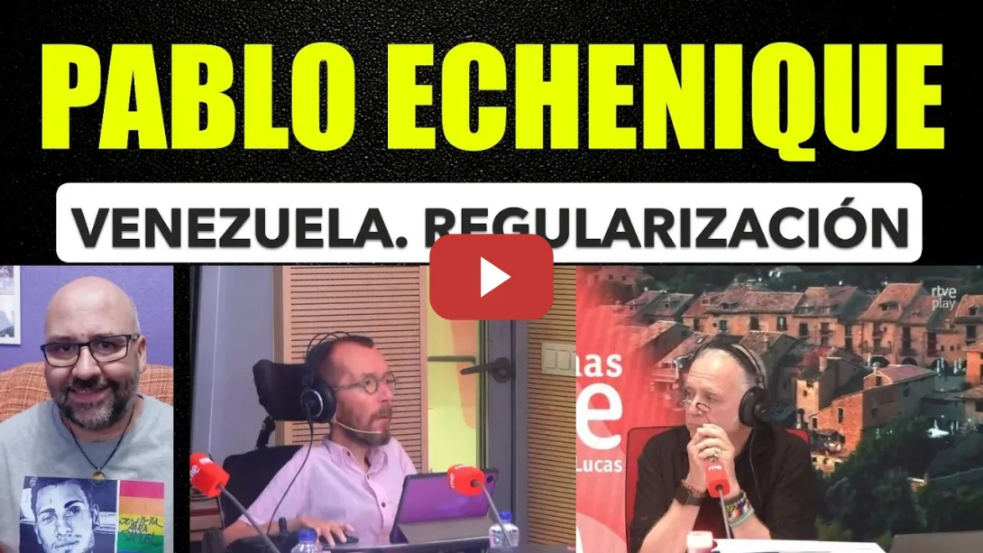 Embedded thumbnail for Pablo Echenique racciona la visita de Corina Machado y los cánticos de Carlos Baute. Regularización.