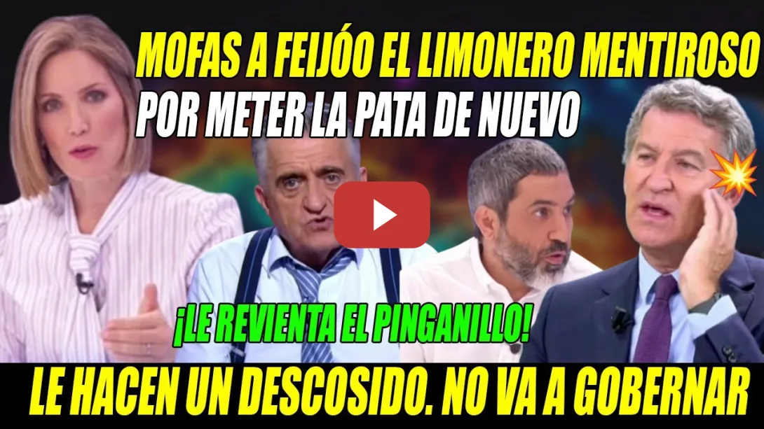 Embedded thumbnail for Intxaurrondo y Wyoming SE MOFAN del METEPATAS de Feijóo, al q LE REVIENTA el PINGANILLO por PATÁN