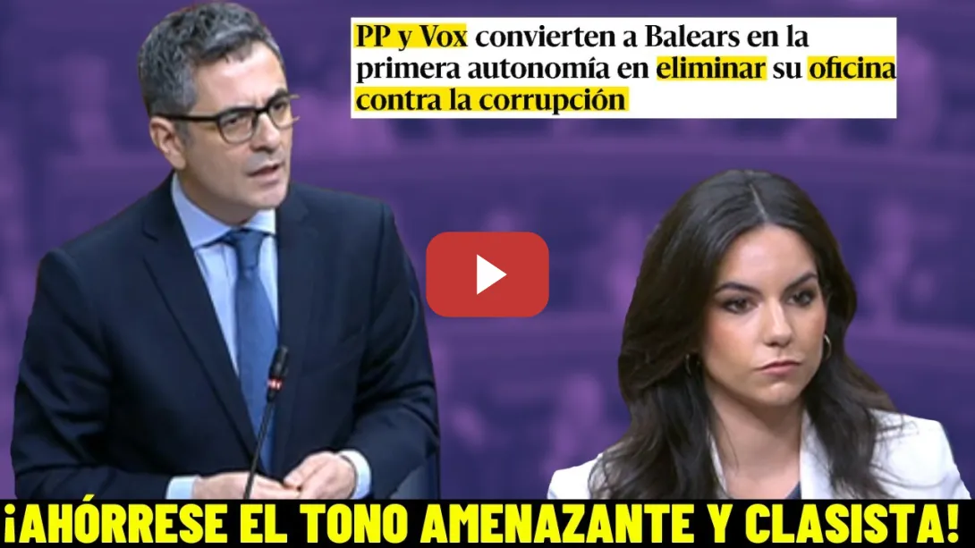 Embedded thumbnail for ⚡BOLAÑOS noquea a Pepa MILLÁN⚡: PP y VOX ELIMINAN la OFICINA contra la CORRUPCIÓN!😥