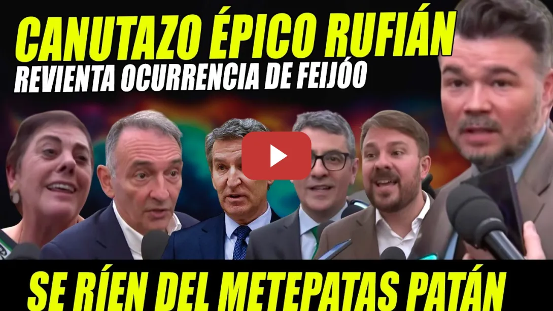 Embedded thumbnail for RUFIÁN DA UN CANUTAZO ÉPICO Y REVIENTA OCURRENCIA DE FEIJÓO SOBRE VUELTA DEL REY. SE  PARTE AIZPURUA