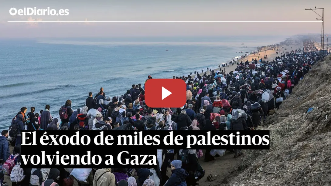 Embedded thumbnail for IMPRESIONANTES IMÁGENES de miles de PALESTINOS volviendo a GAZA tras el acuerdo con ISRAEL