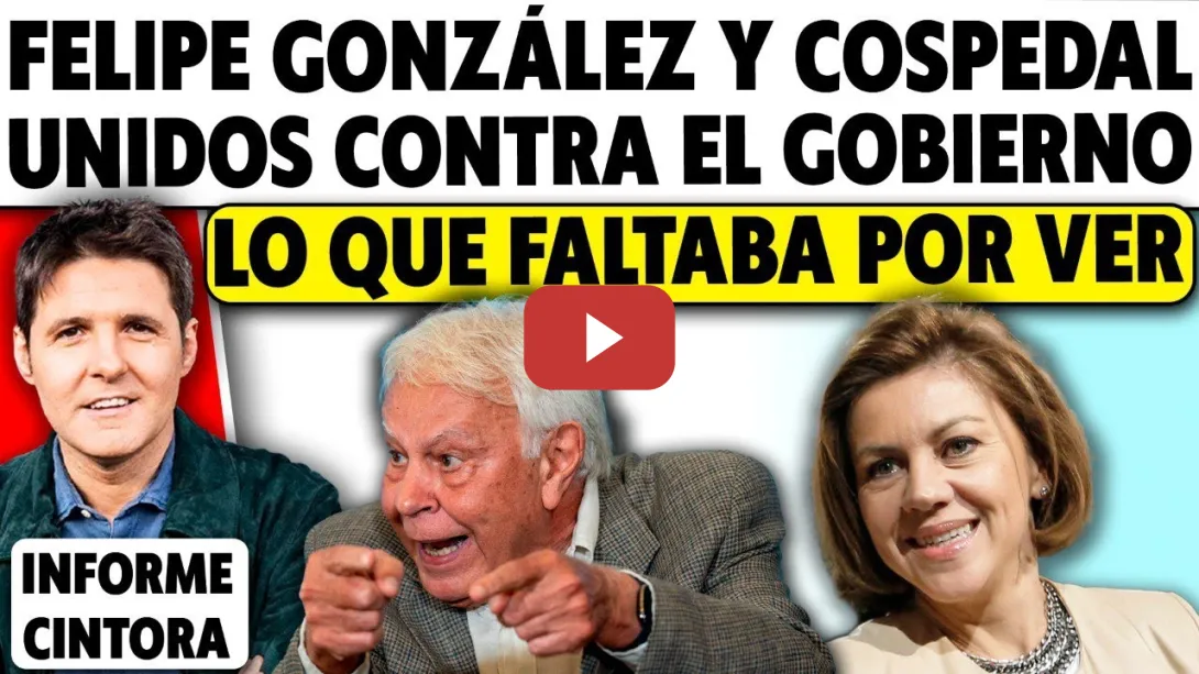 Embedded thumbnail for LO QUE FALTABA: FELIPE GONZÁLEZ Y COSPEDAL JUNTOS CRITICANDO A LA IZQUIERDA Y NO A AYUSO O MAZÓN...