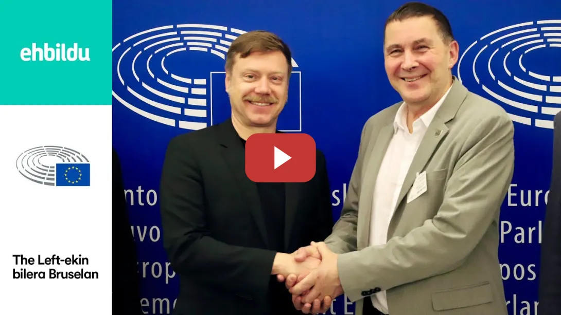 Embedded thumbnail for The Left talde parlamentarioko zuzendaritzarekin bildu da EH Bilduren ordezkaritza Bruselan