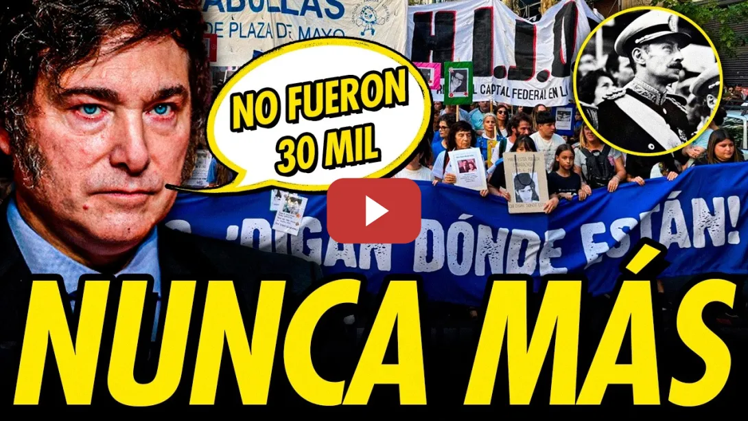 Embedded thumbnail for ARGENTINA ESTALLA POR LA MEMORIA DE LOS DESAPARECIDOS A 50 AÑOS DEL GOLPE. MILEI LO NIEGA