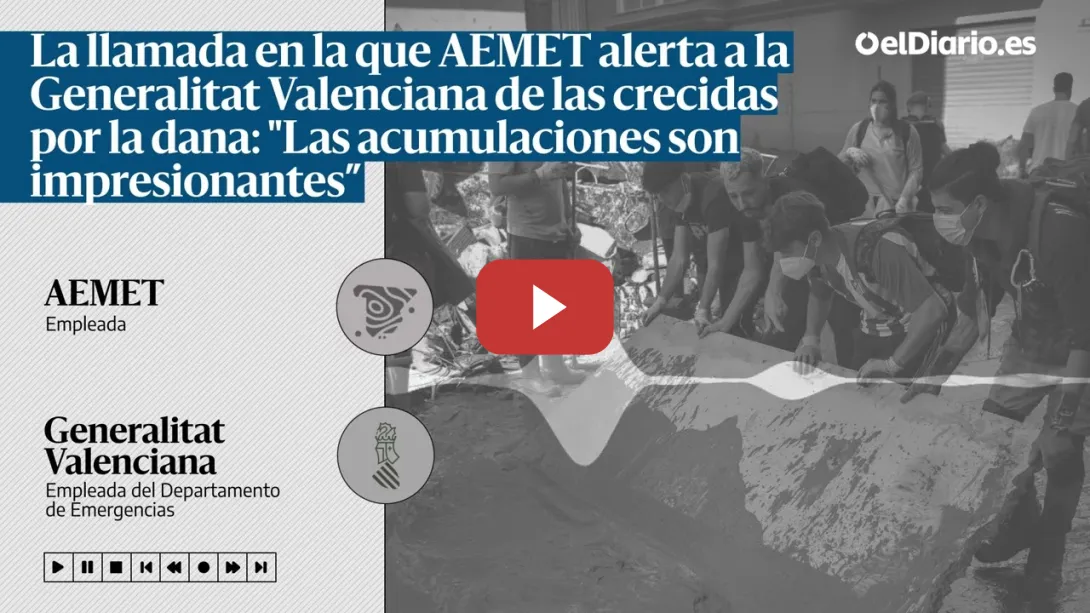 Embedded thumbnail for Aemet alertó a la Generalitat de las crecidas por la dana: &quot;Las acumulaciones son impresionantes&quot;