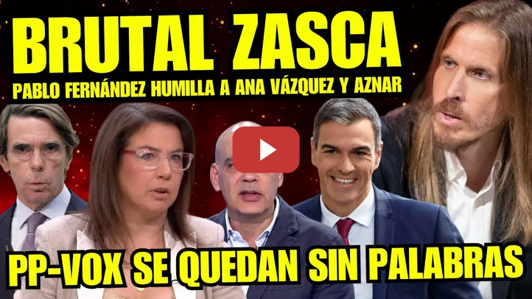 Embedded thumbnail for ¡BOMBAZO! PABLO FERNÁNDEZ DESTROZA A ANA VÁZQUEZ POR LEY DE MONTES CREADA POR AZNAR