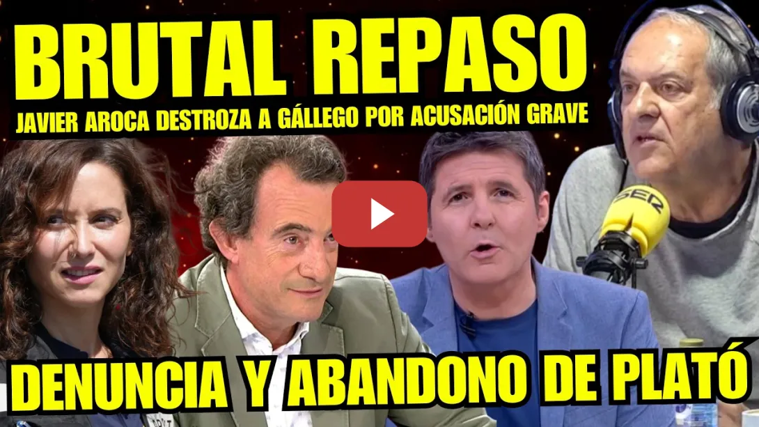 Embedded thumbnail for TENSIÓN MÁXIMA “JAVIER AROCA PEGA BOFETADA HISTÓRICA A JAVIER GÁLLEGO POR GRAVE ACUSACIÓN MACHISTA”