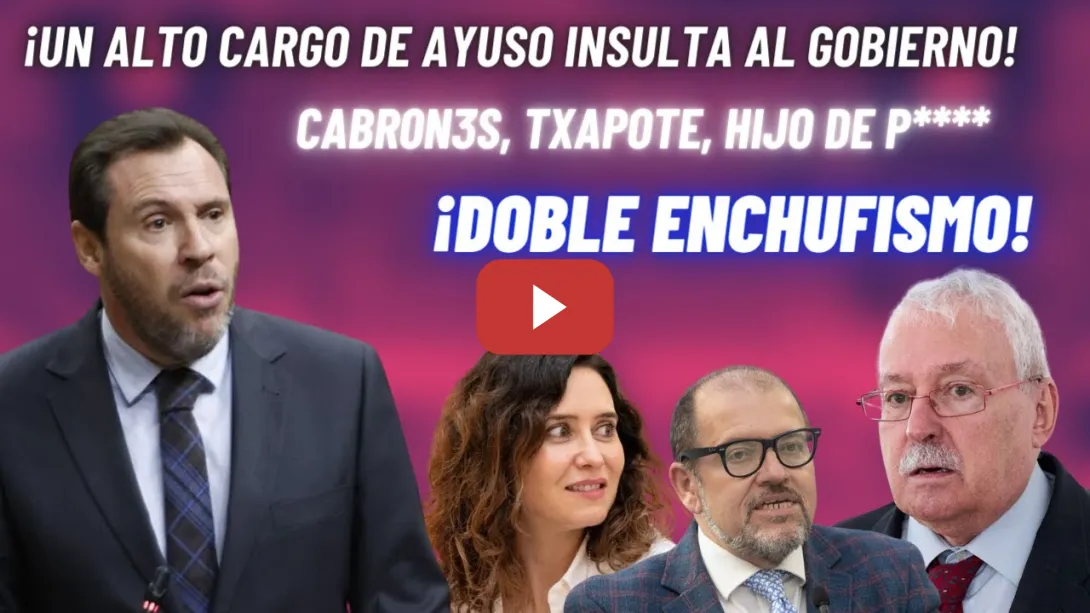 Embedded thumbnail for 🔥LEGUINA ENCHUFA a su MUJER! El PP de AYUSO INSULTA al GOBIERNO mientras pide la DIMISIÓN de PUENTE!