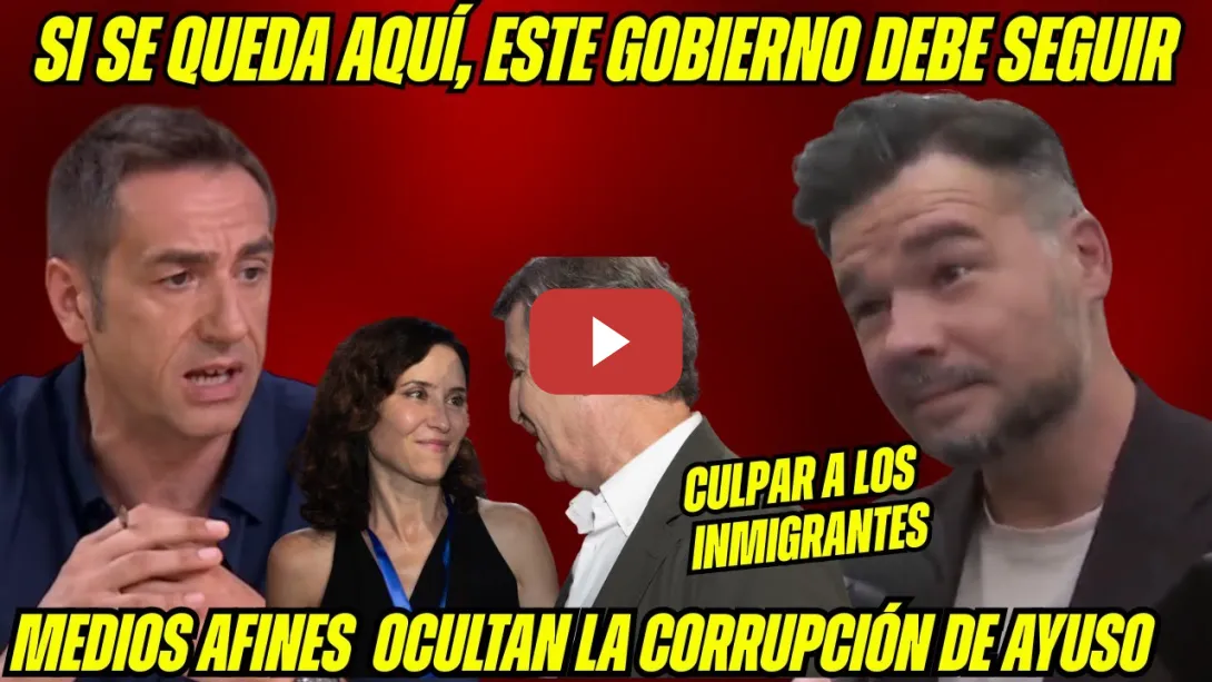 Embedded thumbnail for RUFIÁN ARRUINA el INTENTO del PP de ECHAR a SÁNCHEZ. NUEVO DELIRIO AYUSO &quot;QUIERE REVENTAR ESPAÑA&quot;