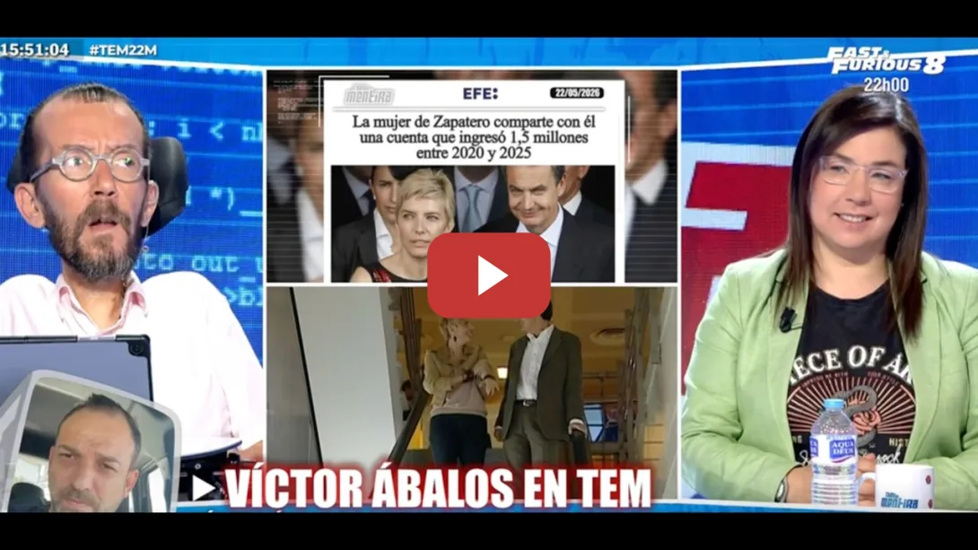 Embedded thumbnail for Echenique DISECCIONA el caso de Zapatero: lobbies, moción de censura y dobles varas de medir