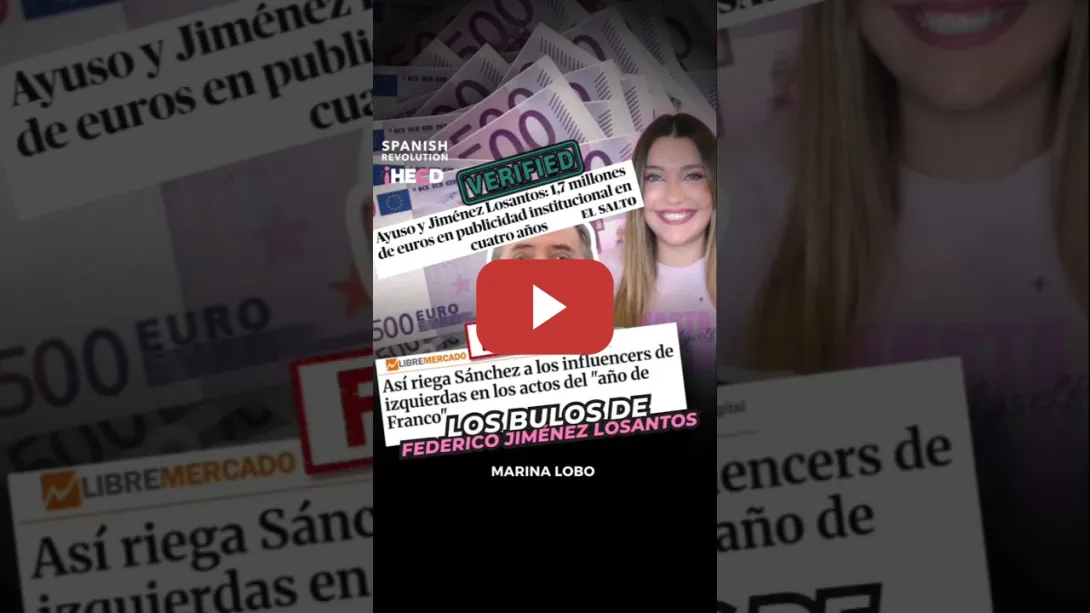 Embedded thumbnail for Losantos y Ayuso: 1,7 millones públicos vs bulo de 20.000€ a Marina y Héctor