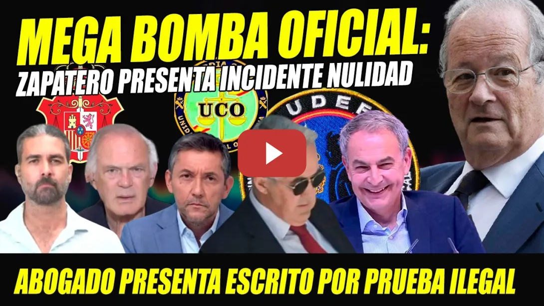 Embedded thumbnail for OFICIAL: ZAPATERO PRESENTA NULIDAD A CALAMA. ABOGADO DEJA EN JAQUE A UDEF, UCO Y TRIBUNALES