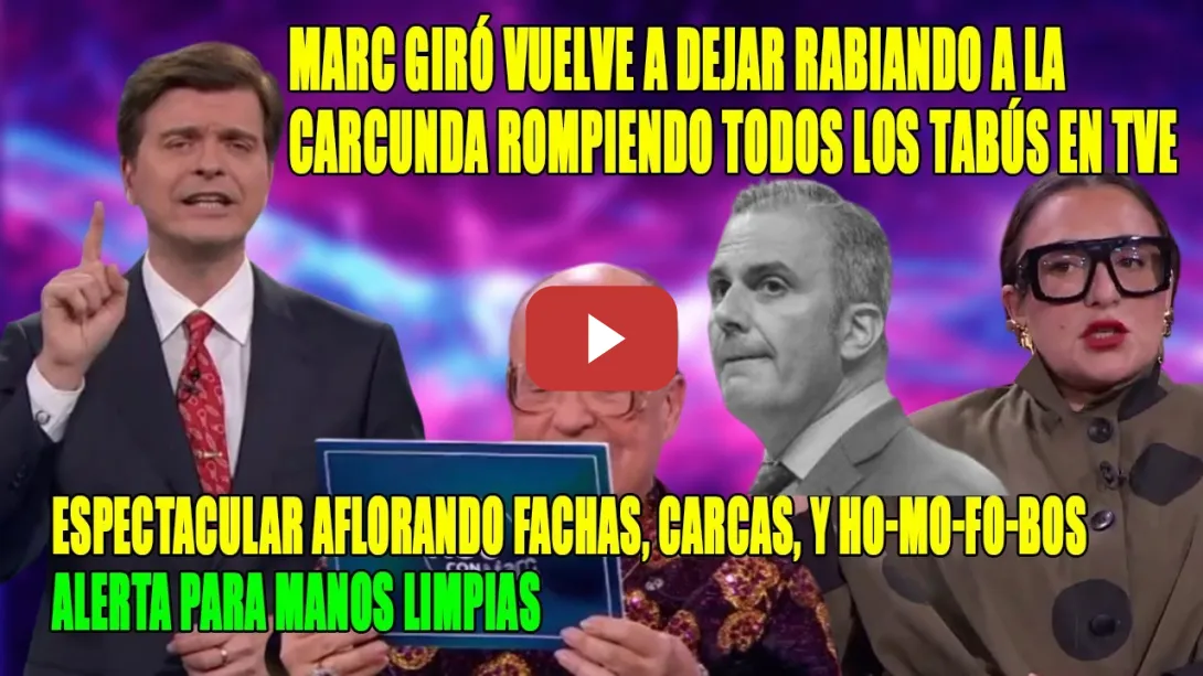 Embedded thumbnail for Marc Giró LLENA de LÁGRIMAS FACHAS las redes HABLANDO de OJETES👏ALERTA Manos LIMPIAS👏 Candela Peña