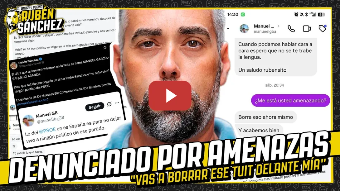 Embedded thumbnail for "VAS A BORRAR ESE TUIT delante mía y TE HARÉ UNA FOTO para tus fans" | Ultra DENUNCIADO POR AMENAZAS