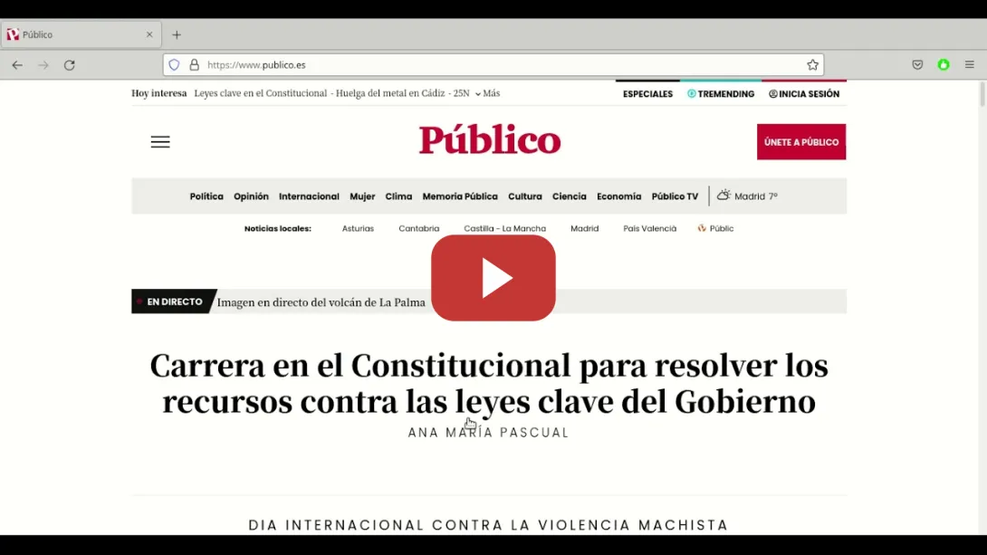 Embedded thumbnail for Iniciar sesión en Público