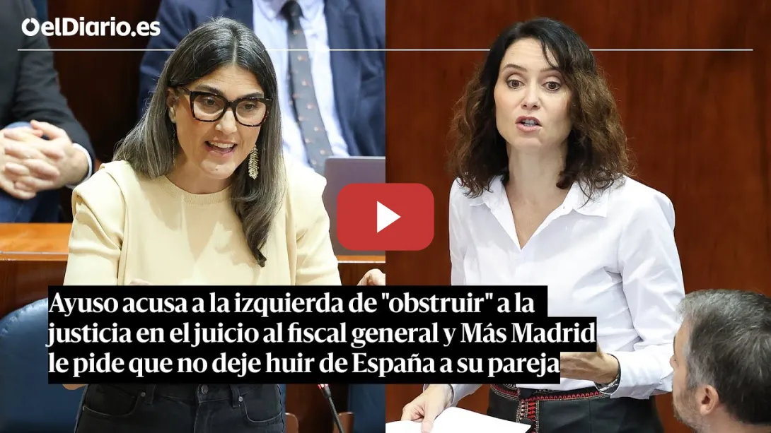 Embedded thumbnail for Ayuso acusa a la izquierda de obstruir la justicia y le recuerdan que no deje huir a su novio
