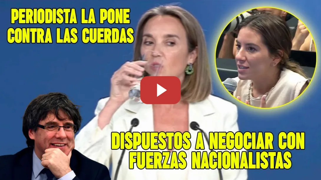 Embedded thumbnail for Periodista ACORRALA a Cuca Gamarra, en OTRA BOCHORNOSA intervención. ¡NO RESPONDE! Puigdemont socio😂
