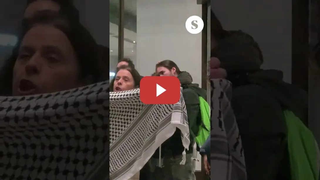 Embedded thumbnail for Un grupo de activistas señala la complicidad de Zara con Israel con una acción en Madrid