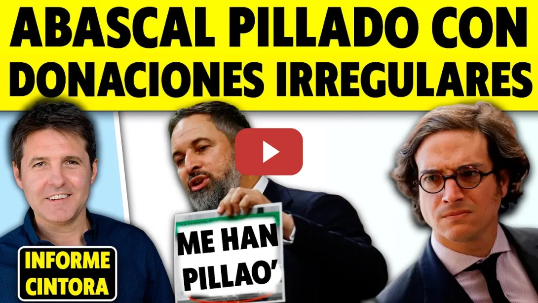 Embedded thumbnail for VOX PILLADO POR EL TRIBUNAL DE CUENTAS CON DONACIONES IRREGULARES. OTRA MÁS PARA ABASCAL Y LA PASTA