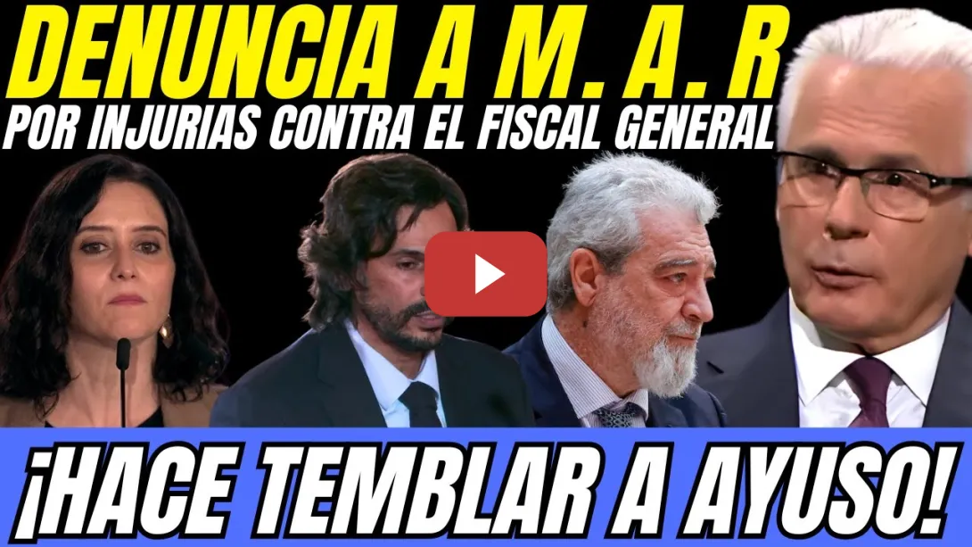 Embedded thumbnail for 💥 ¡OJO! JUEZ Garzón DENUNCIA a Miguel Ángel Rodríguez por sus INJURIAS al Fiscal General