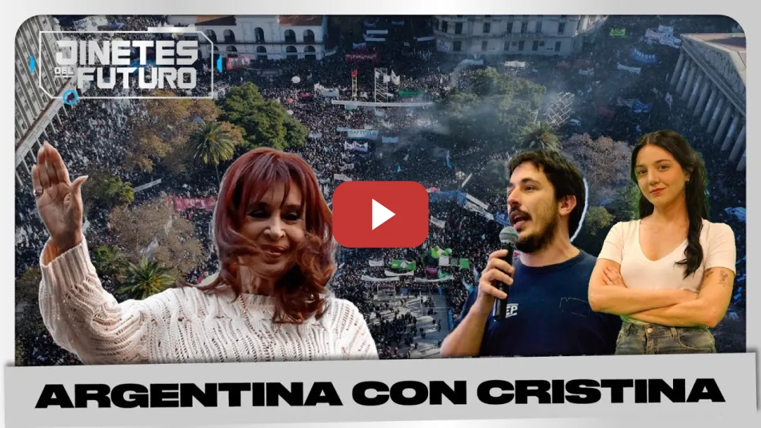 Embedded thumbnail for CRISTINA KIRCHNER LE HABLÓ AL PUEBLO EN LA PLAZA DESDE SU PRISIÓN DOMICILIARIA| JINETES DEL FUTURO 🏇